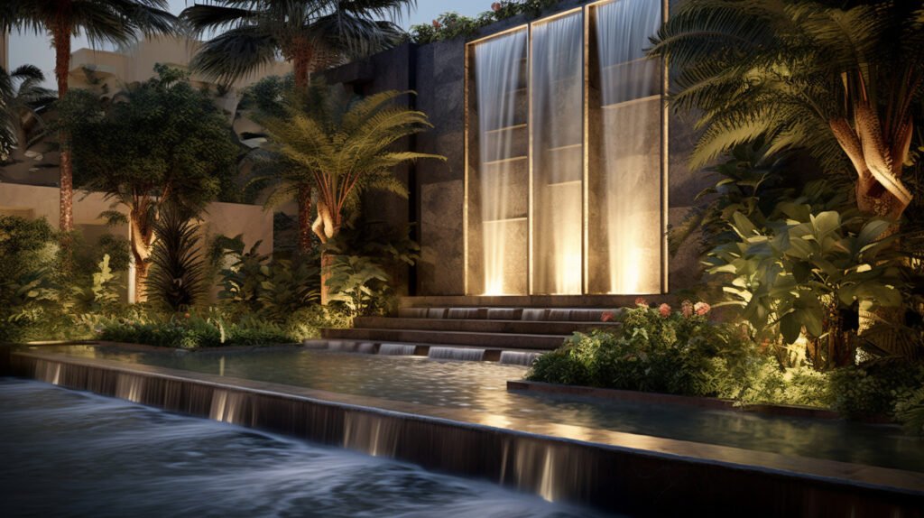 Grand Wall Fountains a stunning landscaping